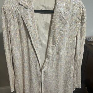 Ladies oversized A-B colored sequins jacket
